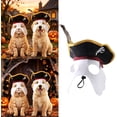 thumbnail image 4 of Pirate Hat for Dogs and Cats, Funny Caribbean Style Pet Hat for Halloween Party and Cosplay, 4 of 6