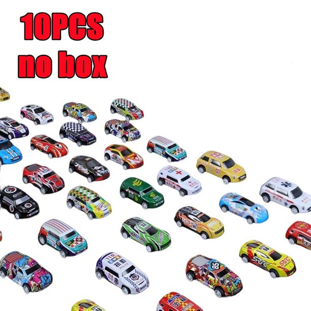 Mini coche de aleación de 50-10 piezas con caja de almacenamiento, coches fundidos a presión, juguetes para niños, vehículo de inercia deslizante, Kit de juguetes para niños, regalos, nuevo
