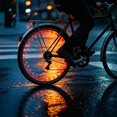 thumbnail image 4 of Bike Tire Valve Stem Light - LED Waterproof Bicycle Wheel Lights Neon Flashing Lamp Glow in the Dark Cool Safe Accessories, 4 of 7