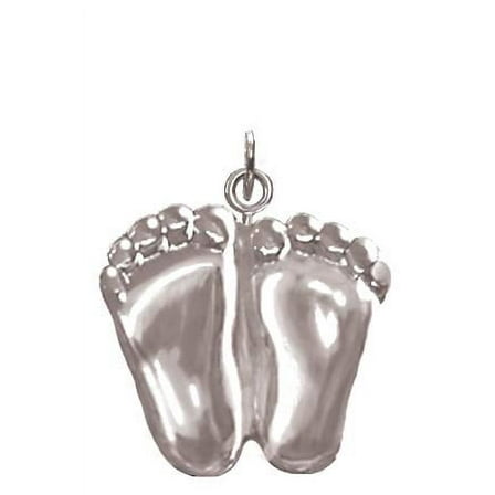 Precious Feet, Silver Plated, Charm Pro-Life Jewelry, Charm