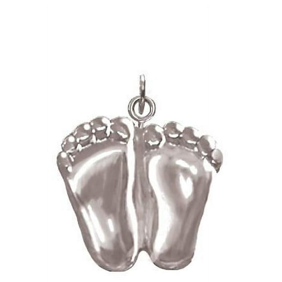Precious Feet, Silver Plated, Charm Pro-Life Jewelry, Charm