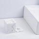 thumbnail image 2 of Organizador de baño con tapa y soporte cuadrado para hisopos de algodón, color blanco, 2 of 5