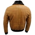 thumbnail image 2 of Mens Nappa Leather Bomber Jacket-Colburn in Tan, 2 of 5