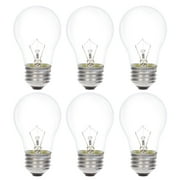 Simba Lighting Incandescent Appliance Light Bulb A15 40W E26 Medium Base, 120V 2700K, 6-Pack