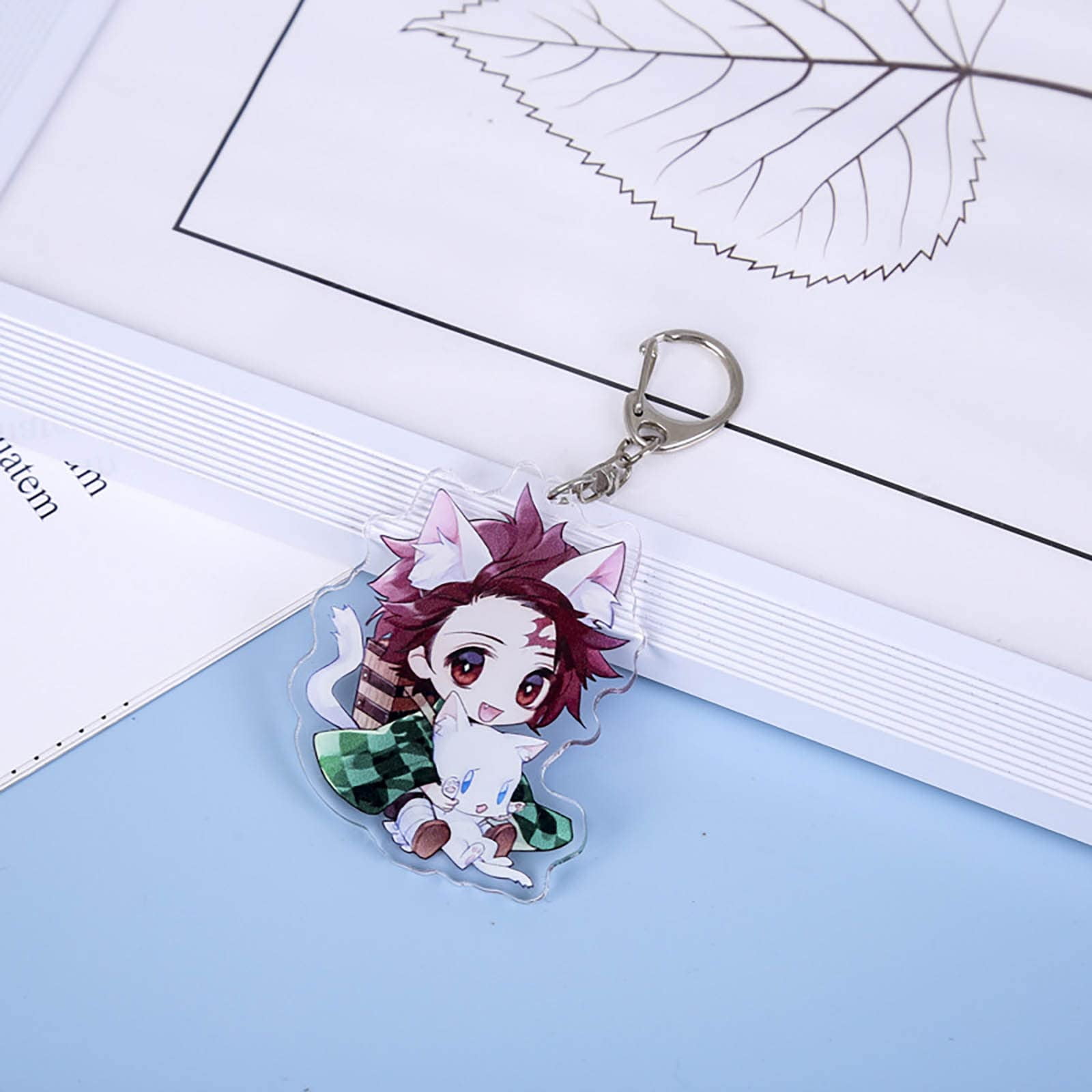 ZILEFSILK Cute Anime Demon Slayer Acrylic Figure Keychain Set