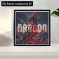 thumbnail image 2 of 5D Dragon Diamond Art Painting Kits - DIY Diamond Art Letter, Full Round Drill - Crystal Embroidery Cross Stitch - Adult Craft for Wall & Office Decor - 14x14 inch, 2 of 7