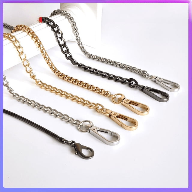 Accesorios de hardware para equipaje Cadena para bolso Cadena para bolso Elegante correa de hombro tejida DIY con cadena para bolso de metal