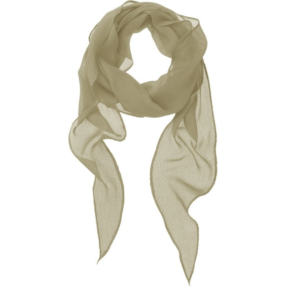 INSPIRAR CHIC Mujeres Bufandas Grandes Lisas, Bufanda de Cuadrado Sólido Arrugada para el Cuello, Chal de Gasa de Playa para Hombres y Mujeres 175x50cm/68.9x19.7 pulgadas (LxA) Caqui