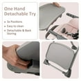 thumbnail image 4 of INFANS Baby High Chair, Convertible Quick Folding Portable Highchair for Babies and Toddlers with Adjustable Height Backrest Footrest 2 Wheels Removable Tray, 4 of 9