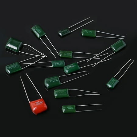 

Qisuw 140Pcs 14 Values Polyester Film Capacitors Assortment Kit 0.001uf-0.068uf 630V