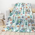 thumbnail image 2 of Flowers Sea Turtle Blanket Sea Turtle Gifts for Women Throw Blanket,Turtle Gifts for Turtle Lovers,Bed Blanket Cozy Air Conditioning Blanket Plush Blanket for Bedroom Sofa Car Office,Baby Size-30"x40", 2 of 6