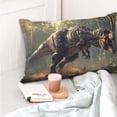 thumbnail image 4 of Kdxio Cotton Pillow Cases 16"x24" Pillowcases,Soft and Breathable Bedroom Pillow Cases-Jungle Dinosaur-No Pillow Core, 4 of 5