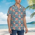 thumbnail image 2 of Lsque Popcorn pattern Hawaiian Shirt for Men, Unisex Summer Beach Casual Short Sleeve Button Down Shirts-, 2 of 9