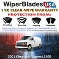 thumbnail image 2 of 2001 Chevrolet Express 1500 Beam Wiper Blades Wipers w/1yr Warranty (Set of 2), 2 of 5