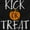 Black, variant on Kick or Treat Pumpkin Halloween Pun Women's Maternity T Shirt Tee Brisco Brands M