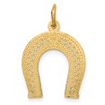 thumbnail image 3 of 14k Yellow Gold Horseshoe Charm Pendant, 3 of 4