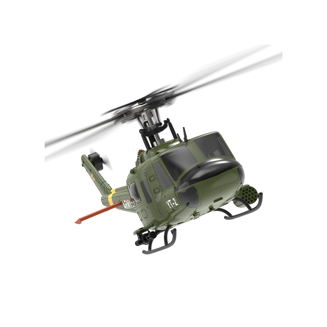 F07-V 6CH RC Helicopter, Flybarless UH-1 Huey Scale Model, 3D/6G Dual Mode Brushless Helicopter with Gyro Stabilization for Adults