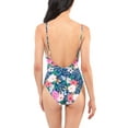 thumbnail image 2 of Jessica Simpson Women's Contemporary Gardenia Paradise Tie Waist Maillot One Piece Swimsuit, 2 of 2