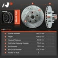 thumbnail image 6 of A-Premium 11.28 inch (286.5mm) Front Drilled and Slotted Disc Brake Rotors Compatible with Select Ford, Mercury and Mazda Models - Explorer 1995-2001, Ranger, B2300, B2500, B3000, B4000, Mountaineer, 6 of 9