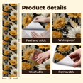 thumbnail image 4 of Peel and Stick Wallpaper Contact Paper Vintage Boho Dark Floral Sunflower Retro Abstract Antique Black Orange Self Adhesive and Removable 23.6in x 118in, 4 of 8