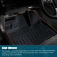 thumbnail image 6 of Car Floor Mats for 2013-2021 Nissan Pathfinder All-Weather TPE Rubber Floor Mats, 6 of 10