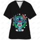 thumbnail image 3 of Uniforme de enfermera con estampado de Disney Stitch, uniforme de enfermera para mujer, cuello en V, uniforme clínico, hospital, atención médica, spa, camiseta, blusa, 3 of 5