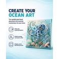 thumbnail image 4 of Ocean Theme Pearl Art DIY Kit, Classic Pearl Art Creation Set, Gentle Whale Pattern Diamond Art Kit, Easy Rhinestone Mosaic Craft for Living Room Wall Decor, Whale, 4 of 8