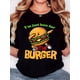 thumbnail image 1 of Women'S T-shirt, "Gesture Burger" Print, Retro Minimalist Fashion, Round Neck, Casual And Comfortable, Sporty Short-sleeved T-shirt, 1 of 6