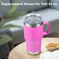 thumbnail image 3 of Straws for Yeti Cup 42OZ, Replacement Straw for Yeti Rambler 42 OZ Tumbler Accessories, Reusable, Hard Plastic,Tritan, Food Safe, BPA Free,Clear,6 Pack, 3 of 8