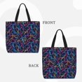 thumbnail image 2 of Fotbe Multicolor Bowling Bolsa Tote con Estampado para Mujer, Bolsos con Cremallera, Bolsa de Hombro Casual de Gran Capacidad con Bolsillos Internos, 2 of 7