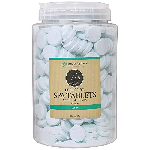Ginger Lily Farms Botanicals Pedicure Spa Tablets Ocean Replenishes Moisture Softens Conditions Skin 105 Ounces 500 Count Walmart Com Walmart Com