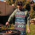 thumbnail image 3 of Multicolor Christmas Pattern Apron-Garden Aprons for Women with Pockets-Cotton Linen Waterproof Kitchen Cooking Gardening Aprons Adjustable for Kitchen,Cooking,BBQ and Salon 33"x27", 3 of 7