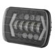thumbnail image 4 of Faros delanteros LED de 5 x 7 pulgadas, diseño de flechas cuadradas, conector H4, IP67 a prueba de agua para camiones todoterreno de 60 W, 4 of 8