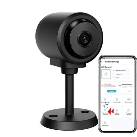 M Buder 1080P Small Wireless Security Camera with Motion Detection, Night Vision, 130° Wide Angle for Indoor Monitoring (1.77 in / 4.5 cm)