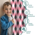 thumbnail image 3 of Blackout Kids Curtains,Pink and Black Argyle Pattern Childrens Insulated Curtains Set Of 2,Bedroom Essentials,Toddler Room Decor 42"x54", 3 of 5