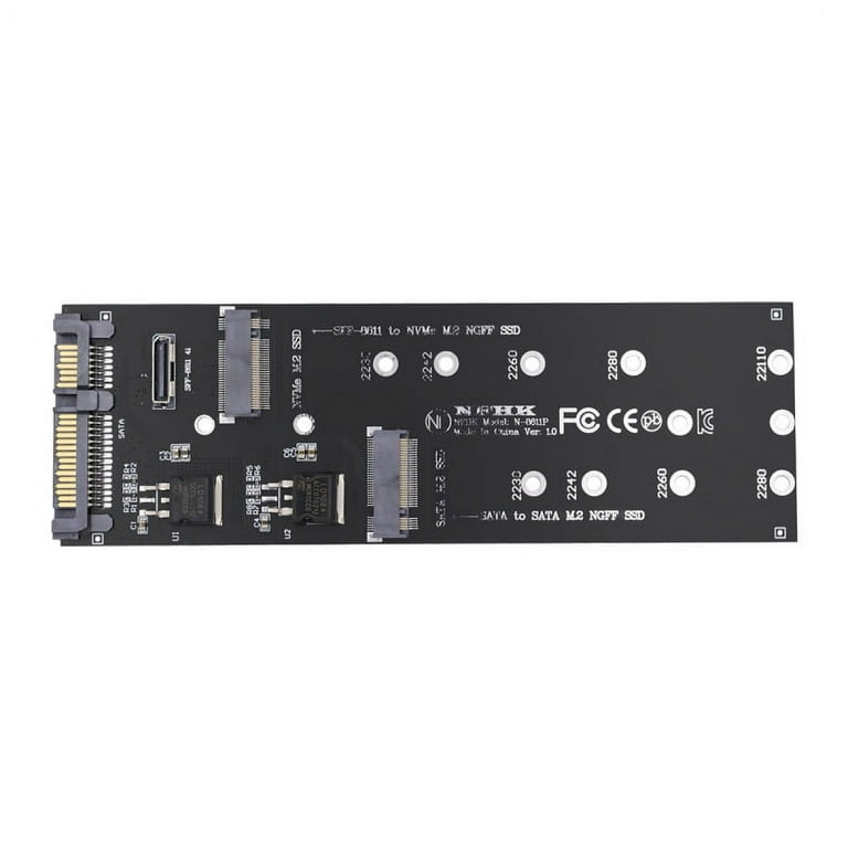 CY Oculink SFF-8612 8611 to U.2 Kit M-Key to NVME PCIe SSD and NGFF to SATA  Adapter for Mainboard