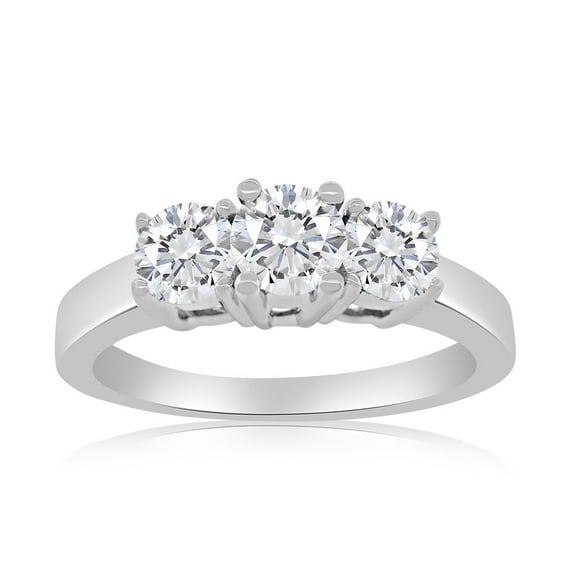 1.00ctw Diamond Three Stone Ring in 10k White Gold