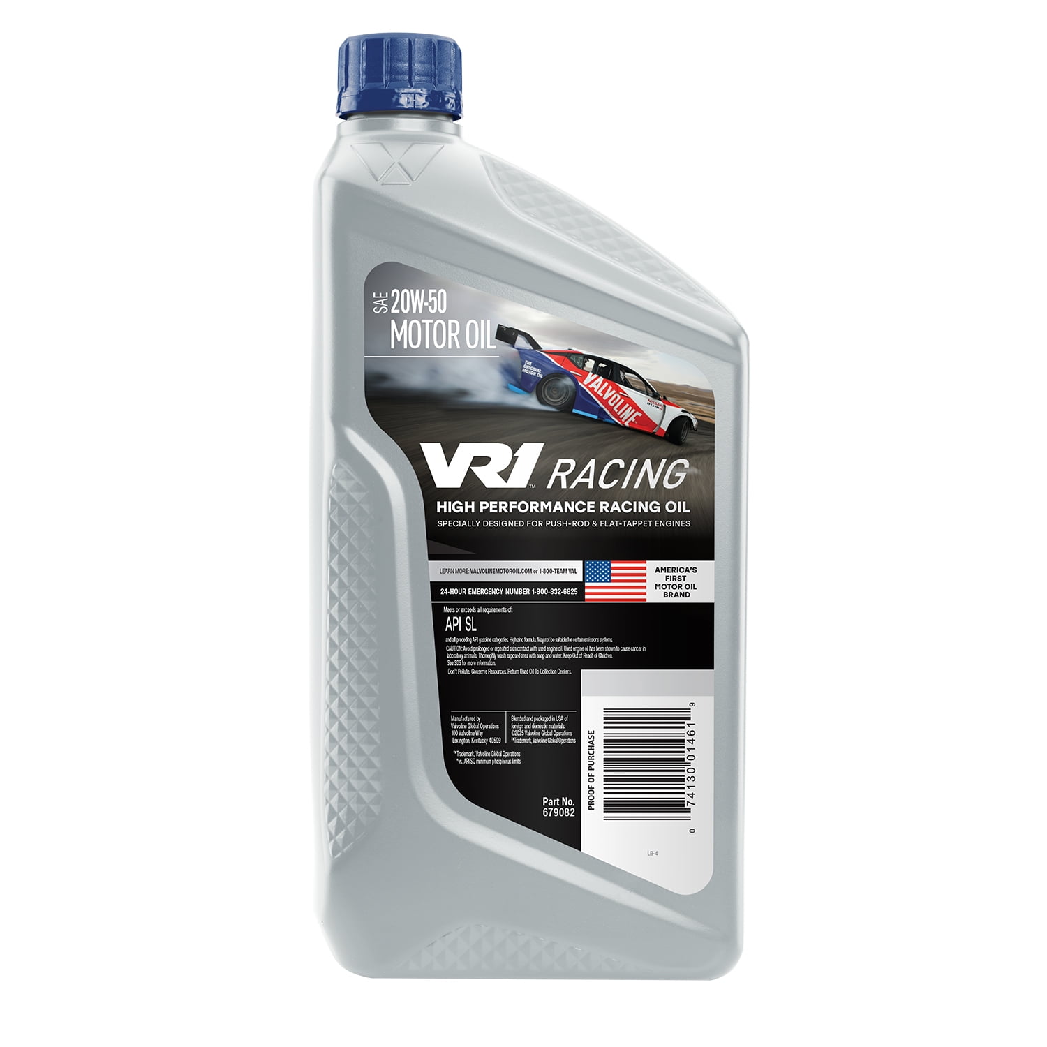 Valvoline VR1 Racing Full Synthetic 20W-50 Motor Oil 1 QT