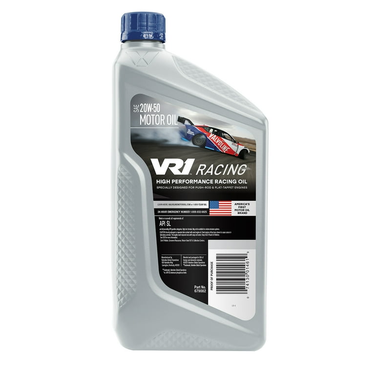 Valvoline, Racing Full Synthetic Motor Oil, 20W-50, 1 QT - Walmart.com