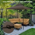 thumbnail image 5 of Yescom 137"x137" Gazebo Top Replacement for 2Tier Fit for Y005115T10 Gazebo Cover Patio Garden Outdoor Party Yard Coffee, 5 of 9