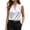 White, variant on Dweltoz Women's Wrap V Neck Sleeveless Satin Blouse Elegant Overlap Collar Draped Tank Tops Dressy Casual Soft Comfy Shirts,White M