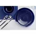 thumbnail image 5 of Crown Display™ 200 Piece Disposable Plastic Plates For Party And Cutlery Set - Service For 40 - Navy With Silver Rimmed, 5 of 6