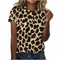 thumbnail image 2 of Fengqque 2025 Women's Sexy Summer Printed Round Neck Regular Fit Top, 2 of 5