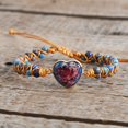 thumbnail image 3 of GHSDFBB Boho Handmade Natural Stone Bead 3 Row Wide Wrap Wrist Statment Bracelet Jewelry Collection, 3 of 5