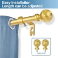 thumbnail image 4 of Urbanest Adjustable Volle Single Curtain Rod Set – 5/8 - Inch Diameter, With Gold Rod, 28–84 Inches, 4 of 6