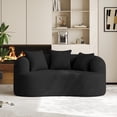 thumbnail image 3 of Wiilayok 68.5" Modern Chenille Sofa,Curved Sofa with Deep Seat,Cloud Compression Sofa Couch for Living Room,No Assembly,Black, 3 of 12