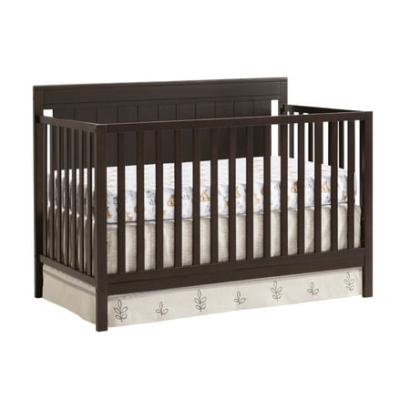 UPC: 0082056280292 | Oxford Baby Lazio 4-in-1 Convertible Crib Espresso Brown GREENGUARD Gold Certified Wooden Crib