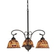 thumbnail image 2 of Meyda Tiffany - 74045 - Three Light Chandelier - Fishscale - Antique-150pack, 2 of 2