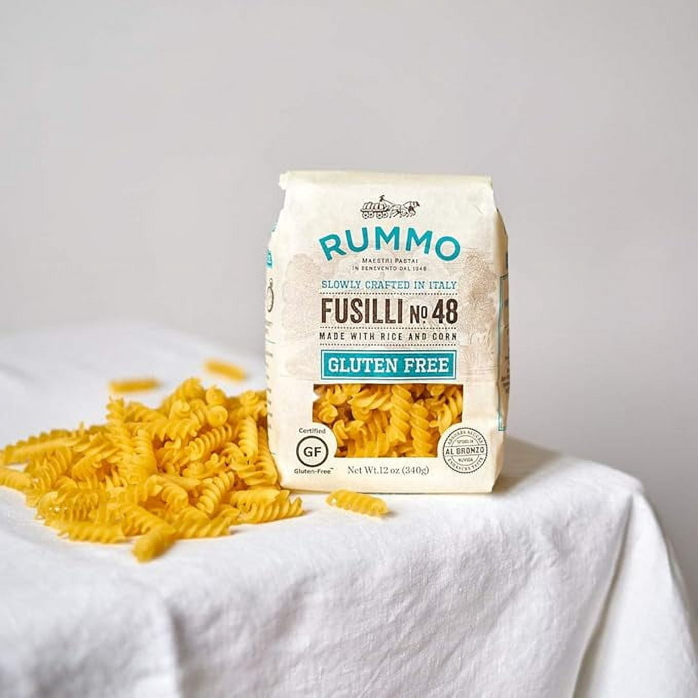 Rummo Gluten Free Fusilli Pasta From Italy | Made With Brown Rice & Corn (12 Oz)