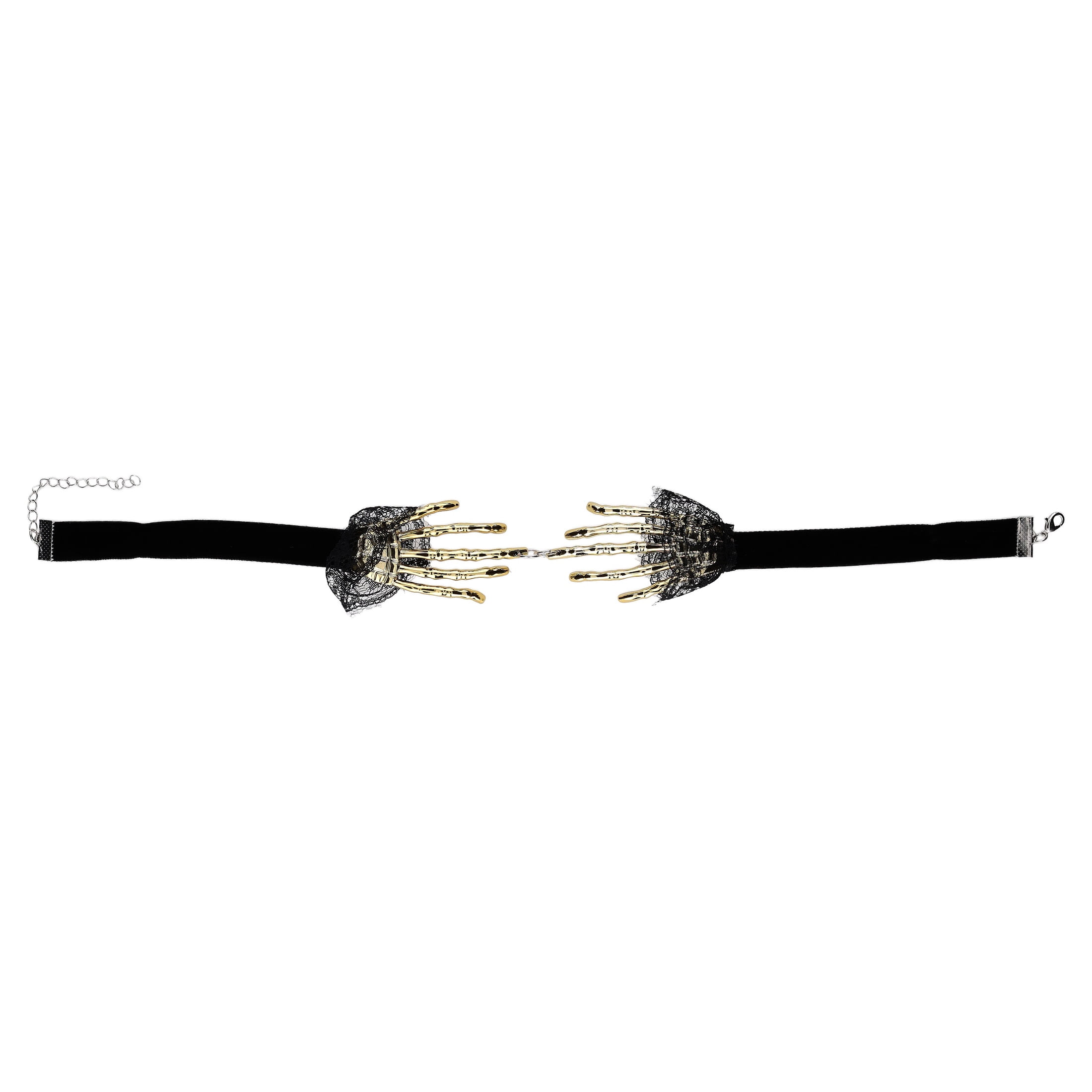 Skeleton Hand Choker Costume Accessory for Adults, Gold, Halloween by Way To Celebrate
